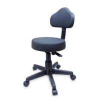 Cadeira Mocho com Encosto – Corino Preto 32983 Magazine Office