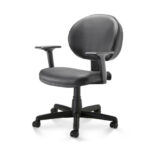 Cadeira de Escritório Executiva PLUS c/ Braços Reguláveis – Corino Cor Preto 32970 Magazine Office 7