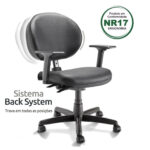 Cadeira Executiva PLUS LISA BACK SYSTEM c/ Braços Reguláveis – COR PRETO 32968 Magazine Office 9