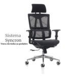 Cadeira Presidente Tela MK – 4011 – COR PRETO 30038 Magazine Office 7