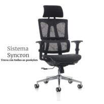 Cadeira Presidente Tela MK – 4011 – COR PRETO 30038 Magazine Office