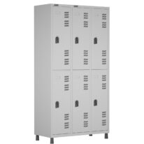 Roupeiro LOCKER de Aço c/ 06 PORTAS GRANDES – 1,90×0,96×0,40m – CZ/CZ – W3 – 11014 Magazine Office