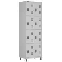 Roupeiro LOCKER de Aço c/ 08 Portas PEQUENAS – 1,90×0,64×0,40m – CZ/CZ – W3 – 11017 Magazine Office