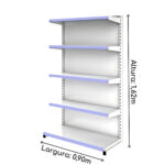 Gôndola Fácil INICIAL de Parede 1,62×0,90m 15005 Magazine Office 6