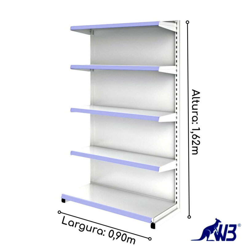 Gôndola Fácil CONTINUAÇÃO de Parede 1,62×0,90m 15006 Magazine Office 4
