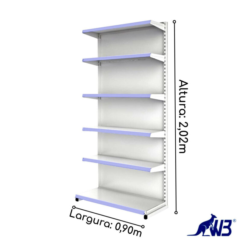 Gôndola Fácil CONTINUAÇÃO de Parede 2,02×0,90m 15008 Magazine Office 4