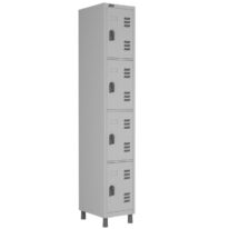 Roupeiro LOCKER de Aço c/ 04 Portas Pequenas – 1,90×0,32×0,40m – W3 – CZ/CZ 11016 Magazine Office