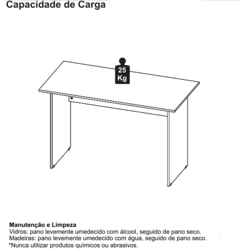 Mesa Escritório 1,20×0,60m – C/ 02 Gavetas MARSALA / PRETO – 23471 Magazine Office 6