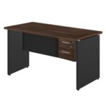 Mesa Escritório 1,70×0,60m – C/ 02 Gavetas MARSALA / PRETO – 23475 Magazine Office 7