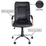 Cadeira Presidente MIDHAS Giratória – ENJOY – Cor Preto – 32963 Magazine Office 8