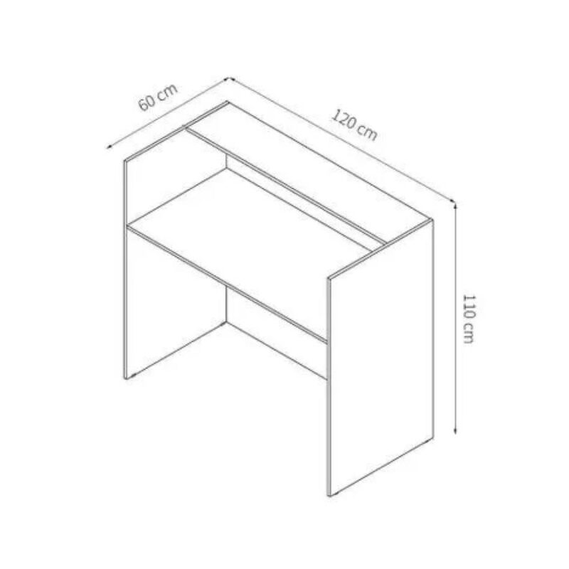 Balcão de Atendimento 1,20×0,60m- s/ Gavetas – NEW CITY – Cor Branco – 63093 Magazine Office 4