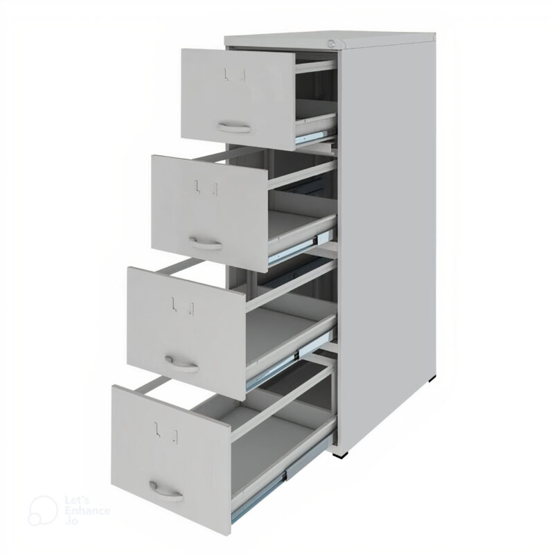 Arquivo de Aço 04 Gav. – CHAPA #22 – C/ TRILHO TELESC – (70cm) – 1,35×0,50×0,70m – CZ/CZ – NOBRE – 15112 Magazine Office 3