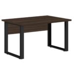 Mesa Escritório PÉ QUADRO 1,70×0,70m -S/ Gavetas – MARSALA/PRETO – 25474 Magazine Office 5