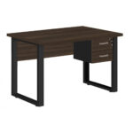 Mesa Escritório PÉ QUADRO – 1,20×0,60m – C/ Gavetas – MARSALA/PRETO – 25471 Magazine Office 7