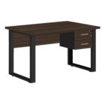 Mesa Escritório PÉ QUADRO 1,50×0,60m – C/ Gavetas – MARSALA/PRETO – 25473 Magazine Office 7