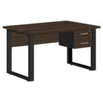 Mesa Escritório PÉ QUADRO 1,70×0,70m – C/ Gavetas – MARSALA/PRETO – 25475 Magazine Office 7