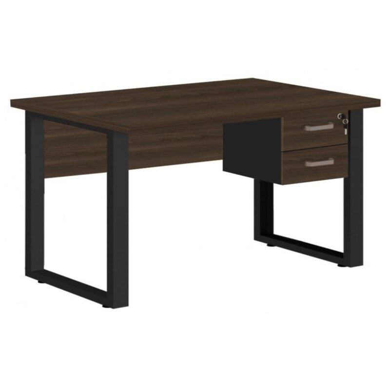 Mesa Escritório PÉ QUADRO 1,70×0,70m – C/ Gavetas – MARSALA/PRETO – 25475 Magazine Office 2