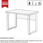 Mesa Escritório PÉ QUADRO – 1,20×0,60m – S/ Gavetas – MARSALA/PRETO – 25469 Magazine Office 7