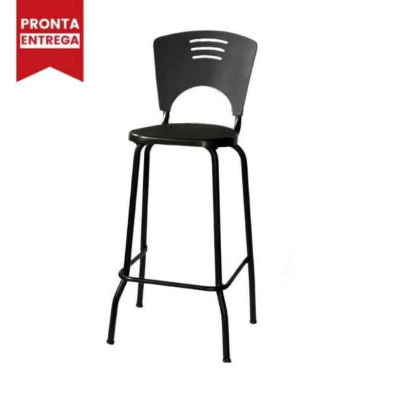 Banqueta Fixa Alta Piacere – Cor Preto – 34103 Magazine Office 5