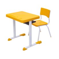 Kit Escolar Individual – (Mesa e Cadeira) – INFANTIL 03 a 06 Anos COR AMARELO – 41087 Magazine Office