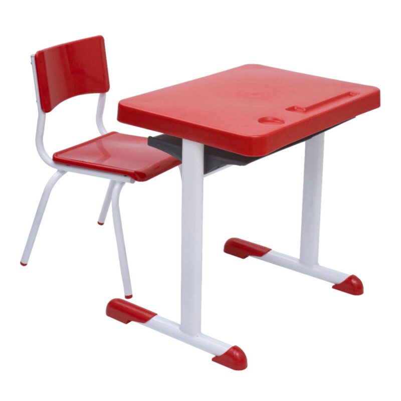 Kit Escolar Individual – (Mesa e Cadeira) – INFANTIL 03 a 06 Anos COR VERMELHO – 41090 Magazine Office 5