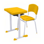 Kit Escolar Individual AMARELO – (Mesa e Cadeira) – ADULTO – – COR AMARELO – 40083 Magazine Office 6