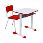 Kit Escolar Individual VERMELHO – (Mesa e Cadeira) – INFANTIL – MADEIRA – COR VERMELHO – 40086 Magazine Office 6