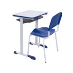 Kit Escolar Individual AZUL – (Mesa e Cadeira) – ADULTO – MADEIRA – COR AZUL – 40095 Magazine Office 7