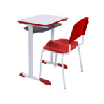 Kit Escolar Individual VERMELHO – (Mesa e Cadeira) – ADULTO – MADEIRA – COR VERMELHO – 40096 Magazine Office 7