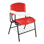 Cadeira Universitária Plástica com Prancheta MDF – COR VERMELHO 34017 Magazine Office 5