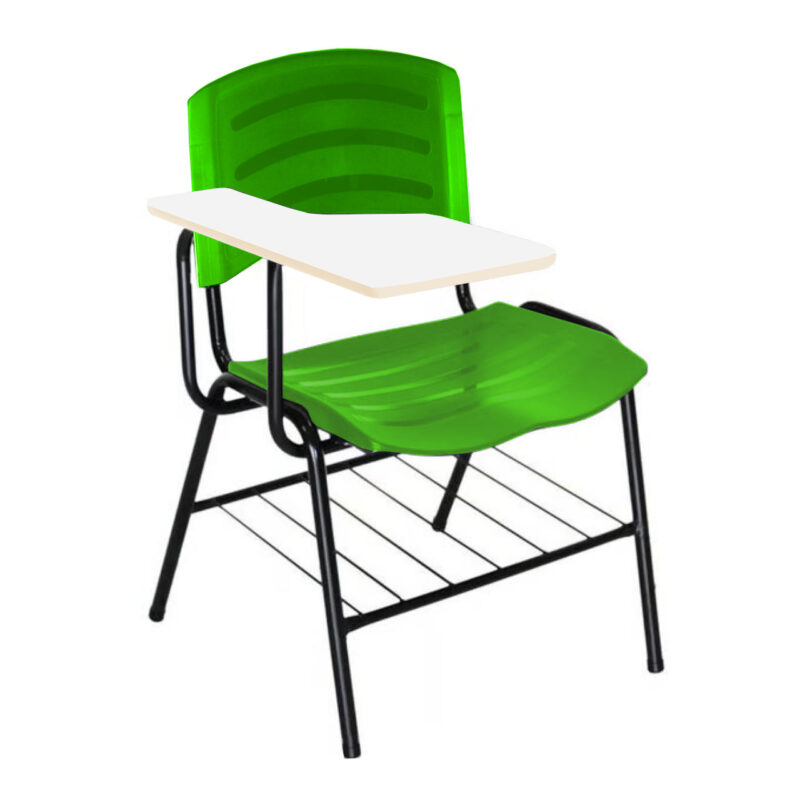 Cadeira Universitária Plástica com Prancheta MDF – COR VERDE 34018 Magazine Office 2