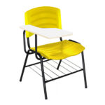 Cadeira Universitária Plástica com Prancheta MDF – COR AMARELO 34019 Magazine Office 5