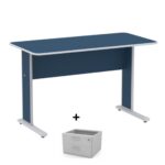 Mesa Escritório 1,20×0,60m c/ Gavetas – Cor Azul – 44085 Magazine Office 7