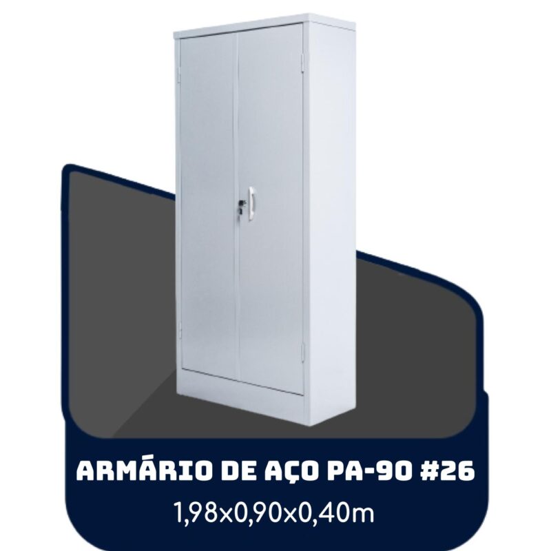 Armário de Aço PA 90 #26 – 1,98×0,90×0,40m – SA – 13120 Magazine Office 2