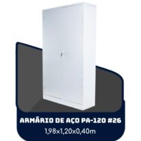 Armário de Aço PA 120 #26 – 1,98×1,20×0,40m – SA – 13121 Magazine Office