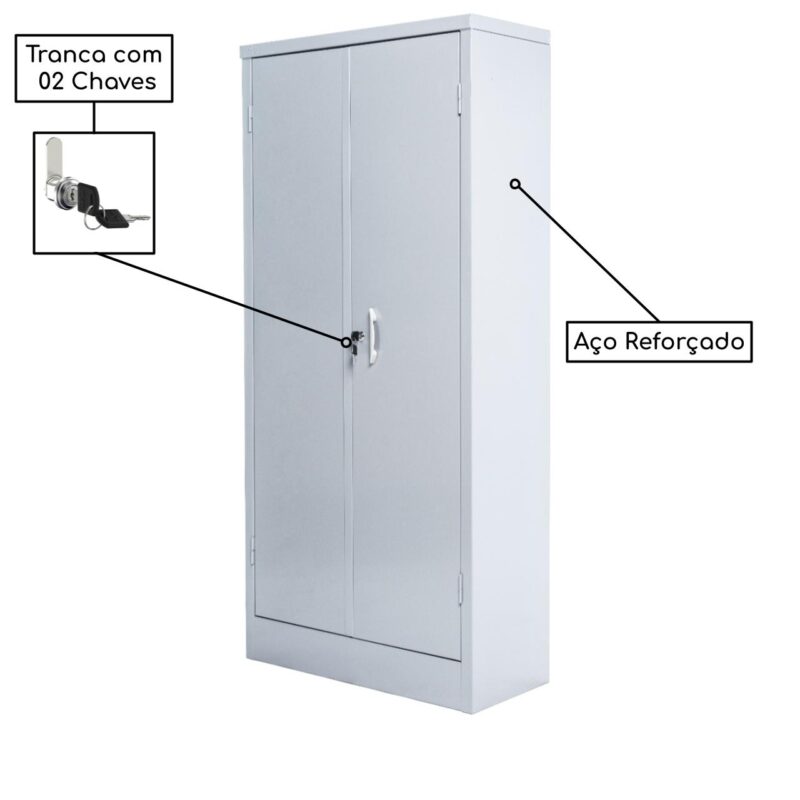 Armário de Aço PA 90 #26 – 1,98×0,90×0,40m – SA – 13120 Magazine Office 3