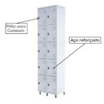 Armário Roupeiro de Aço c/ 10 Portas PEQUENAS – 1,95×0,62×0,40m – SA – CZ/CZ – 14010 Magazine Office 8