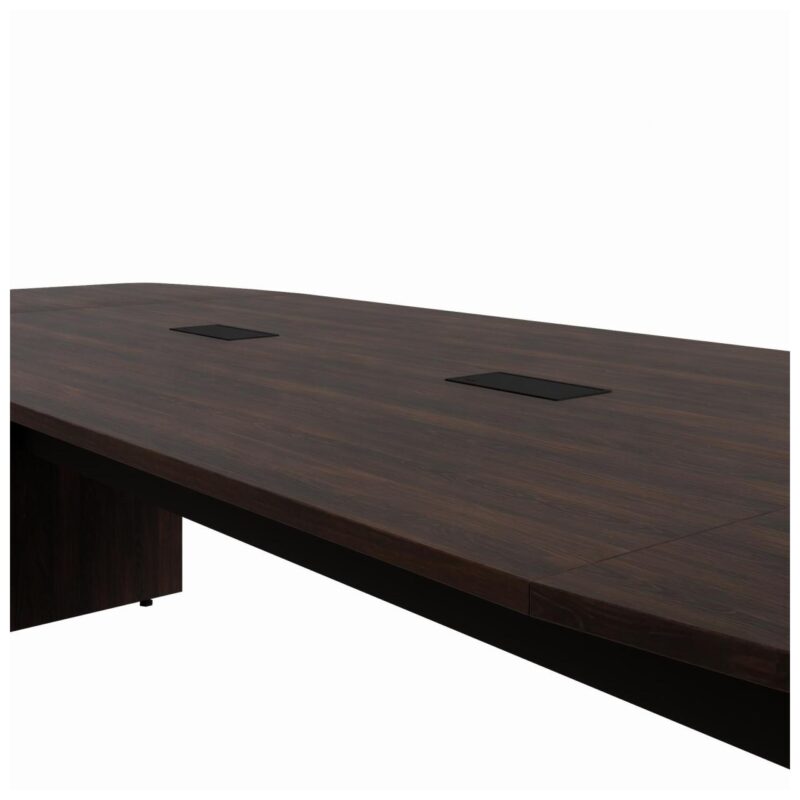 Mesa de Reunião Diretoria ABAULADA – 2,80×1,20m MARSALA/PRETO – 21016 Magazine Office 3