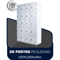 Roupeiro de Aço 20 portas Pequenas – 1,95×1,25×0,40m – CZ/CZ – SA – 14004 Magazine Office