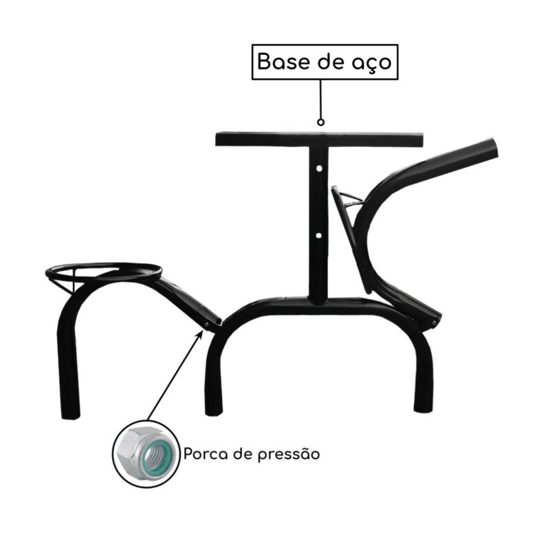 Mesa p/ Refeitório ESCAMOTEÁVEL 10 Lugares – MDP BRANCO DE 25 MM 50048 Magazine Office 4