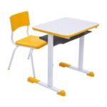 Kit Escolar Individual AMARELO – (Mesa e Cadeira) – JUVENIL – MDF – COR AMARELO – 40094 Magazine Office 6