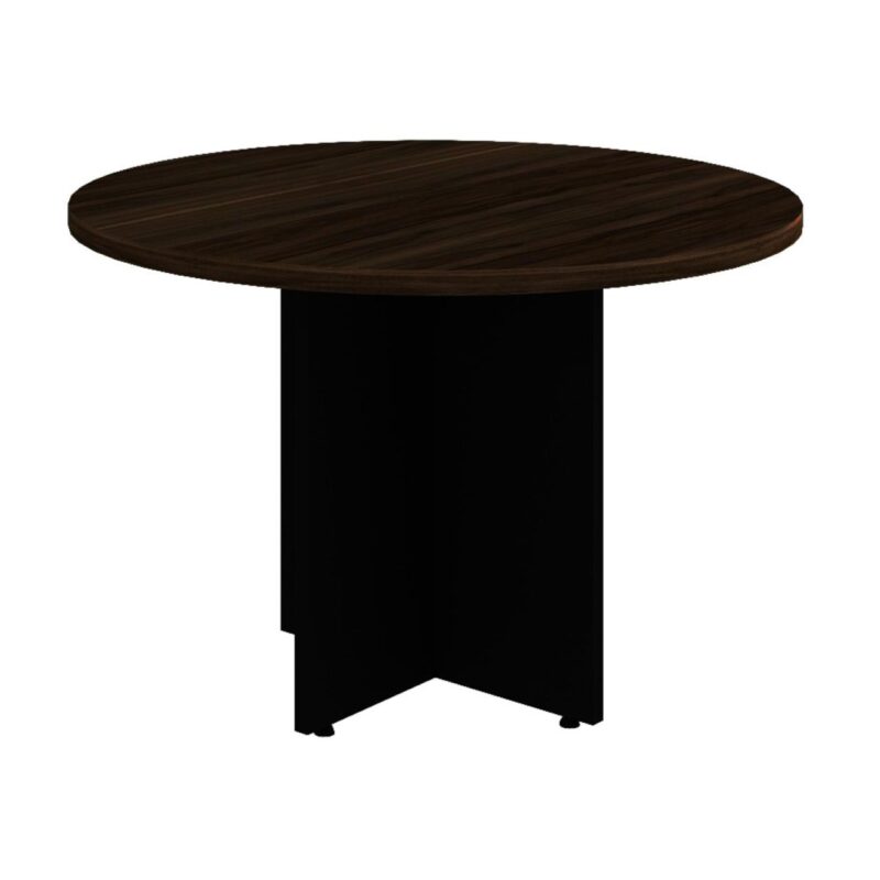 Mesa de Reunião Redonda -1,10×1,10×0,73m – MARSALA / PRETO – 51011 Magazine Office 2