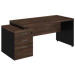 Mesa PEDESTAL RETA (03 Gavetas) 1,92X0,70m Marsala/Preto – 23485 Magazine Office 8