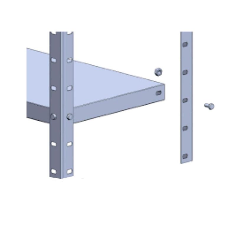 Estante de Aço com 06 Bandejas 59 cm (22/16) – 1,98×0,92×0,59m – Nobre – PMD – 11125 Magazine Office 6