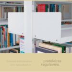 Estante Biblioteca de PAREDE com 06 Bandejas – 1,98×0,92×0,30m – NOBRE – 11108 Magazine Office 10