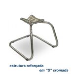 Cadeira Executiva LISA Base em “S” CROMADA – Cor Preta 31015 Magazine Office 9