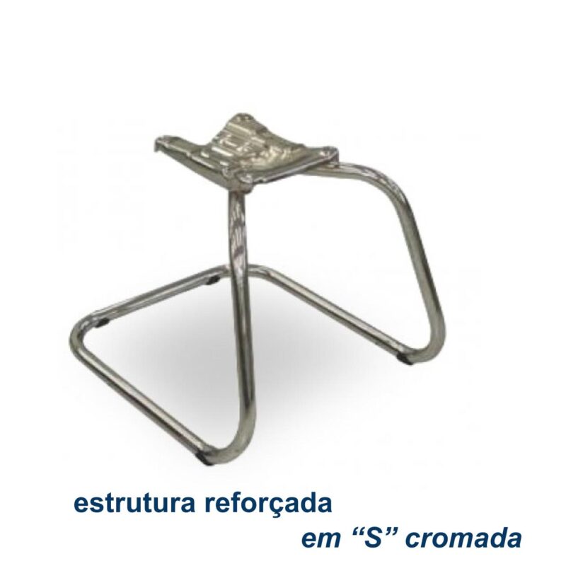 Cadeira Executiva LISA Base em “S” CROMADA – Cor Preta 31015 Magazine Office 5