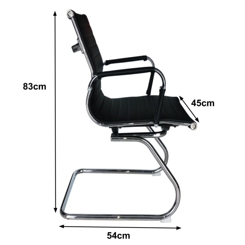 Cadeira Interlocutor Esteirinha CHARLES EAMES OR-3301 – Cor Preta 30401 Magazine Office 3