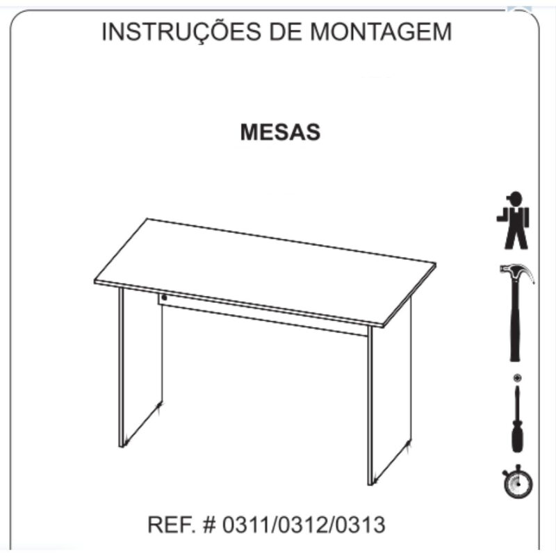 Mesa de Escritório 1,50×0,60m Sem Gavetas NOGAL SEVILHA/PRETO – 21472 Magazine Office 4