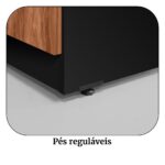 Armário Baixo Credenza – 1,20×0,74X0,45m NOGAL SEVILHA/PRETO – 21412 Magazine Office 9